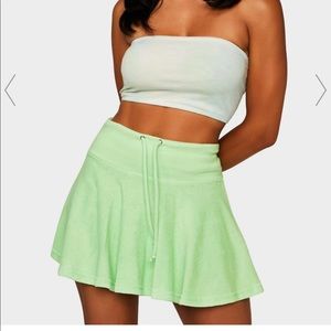 mint green schoolgirl mini skirt dollskill